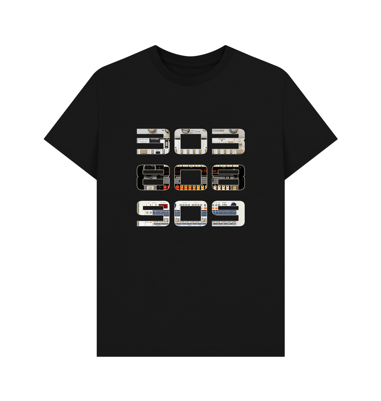 Black Printed T-shirt Front