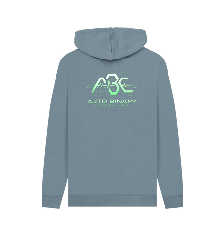 Stone Blue Printed Hoody Back