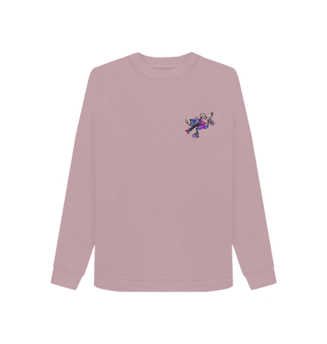 Mauve Printed Sweater Front
