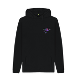Black Printed Hoody Front