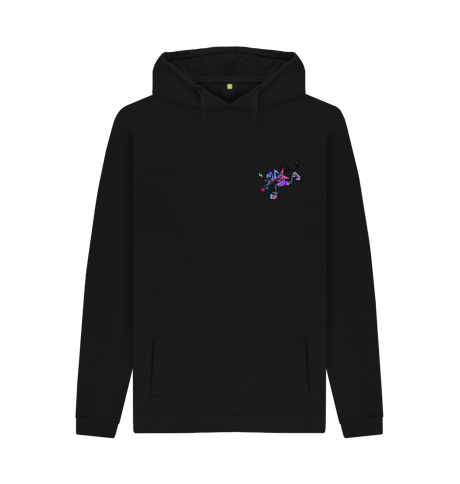 Black Printed Hoody Front