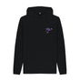 Black Mens Cartoon Character Flying V Hoodie