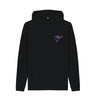 Black Mens Cartoon Character Flying V Hoodie