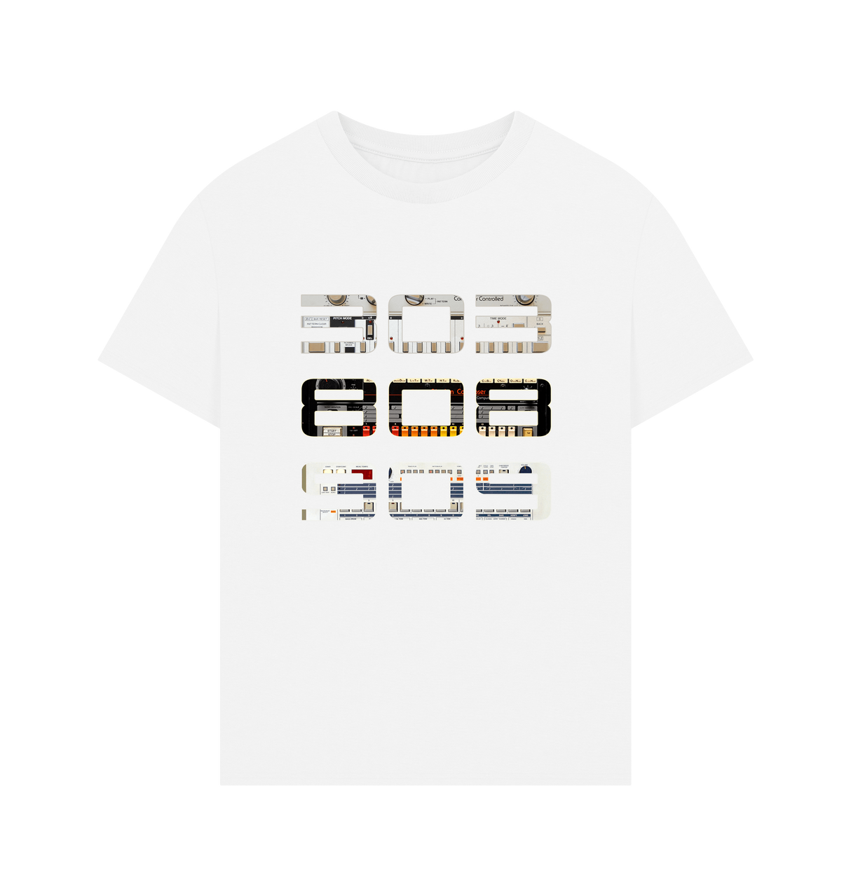 White Printed T-shirt Front