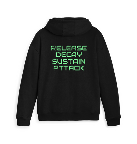 Black Zip hoody Back