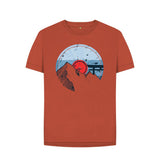 Rust Womens Vinyl Record Mountain T-Shirt