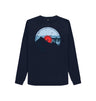 Navy Blue Womens Vinyl Record Mountain Sweatshirt