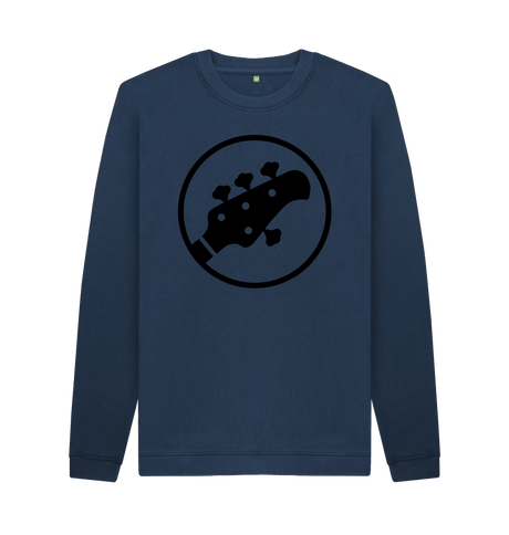 Navy Blue Printed Sweater Front