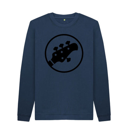 Navy Blue Mens Stingray Guitar Head Sweatshirt