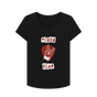 Black \"Pluck Yeah\" Graphic Womens V-Neck T-Shirt