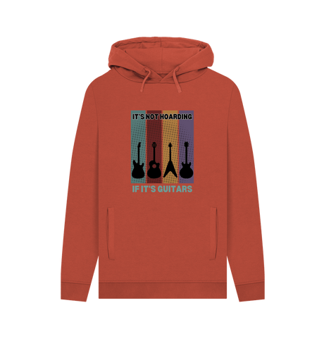 Rust \"It's Not Hoarding If It's Guitars\" Guitarist Mens Hoodie