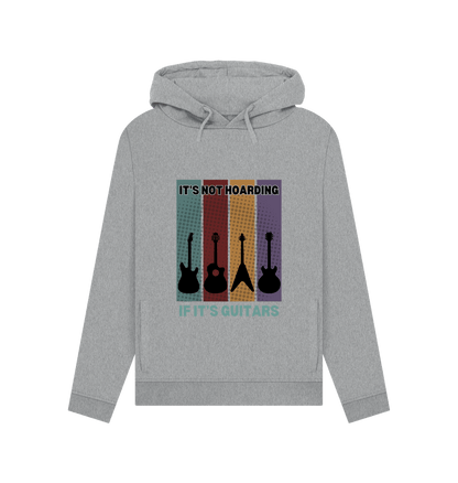 Light Heather \"It's Not Hoarding If It's Guitars\" Womens Pullover Hoodie