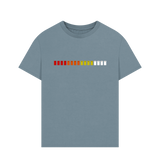 Stone Blue Printed T-shirt Front