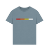 Stone Blue Printed T-shirt Front