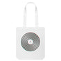 White Vinyl Record Outline Shopper Bag