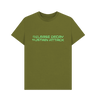 Moss Green Printed T-shirt Front