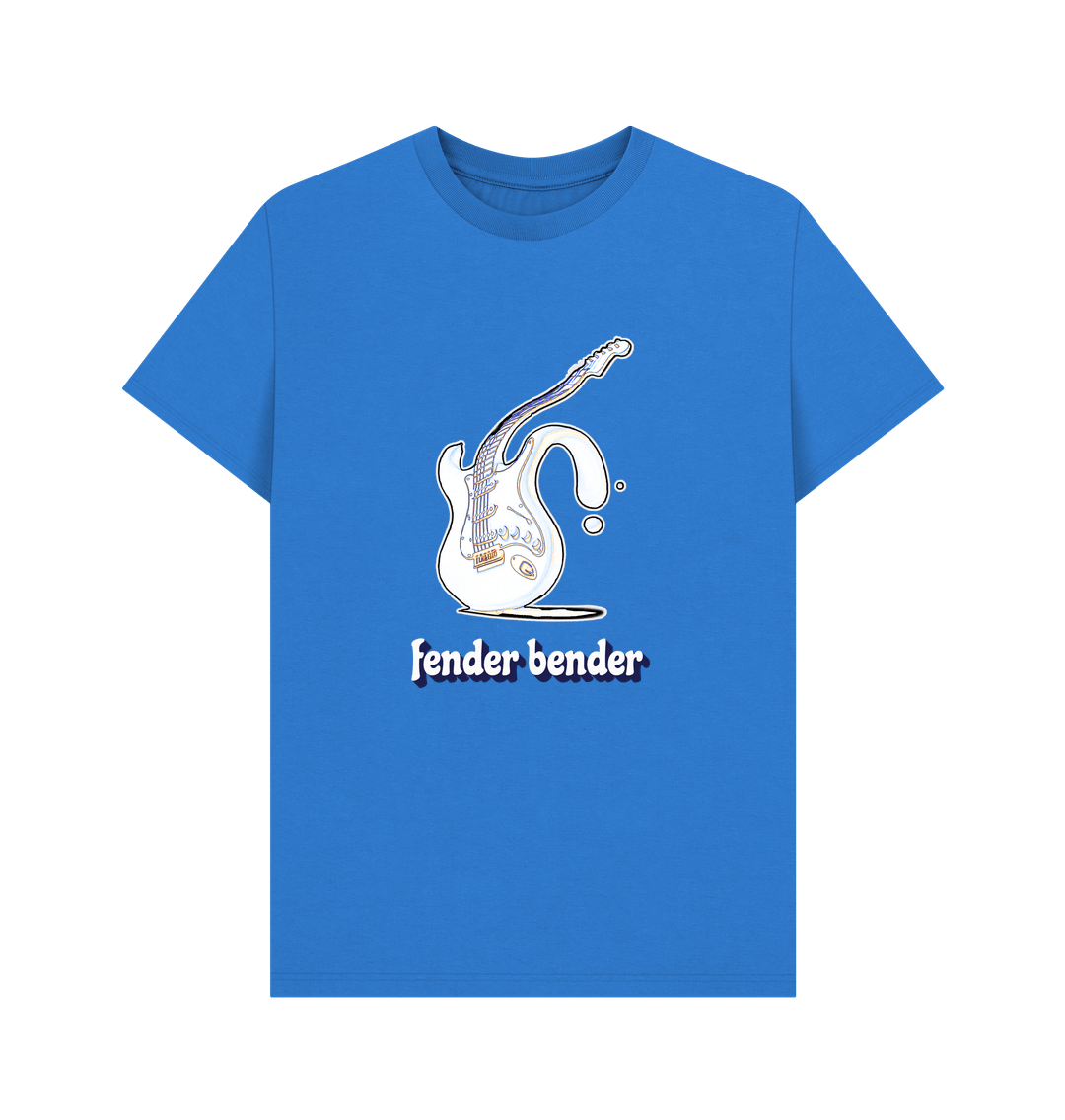 Bright Blue \"Fender Bender\" Liquid Stratocaster T-Shirt