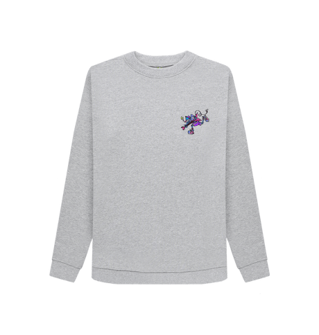 Light Heather Printed Sweater Front
