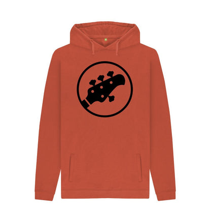 Rust Mens Stingray Guitar Head Hoodie