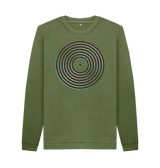 Khaki Printed Sweater Front