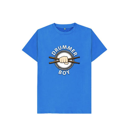 Bright Blue Kids Drummer Boy T-Shirt