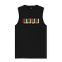 Black Colourful Keyboard Mens Vest