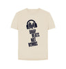 Oat Drop Beats Not Bombs Sound Shirts Navy Logo Relaxed Fit Womens T-Shirt
