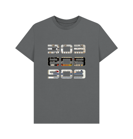 Slate Grey Printed T-shirt Front