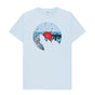 Sky Blue Mens Vinyl Record Mountain T-Shirt