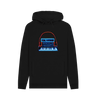 Black Neon Moog Style Synth Mens Hoodie