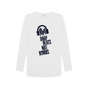 White \"Drop Beats Not Bombs\" Women's Long Sleeve T-Shirt