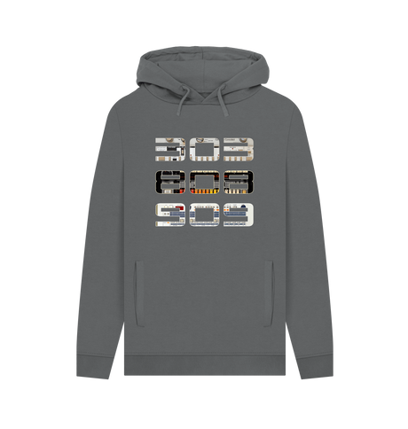 Slate Grey Printed Hoody Front