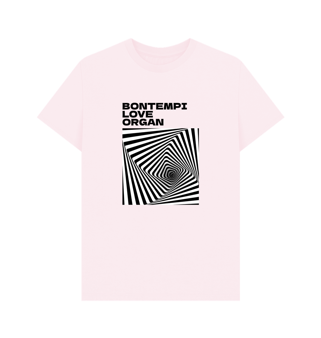 Pink Bontempi Love Organ Black & White Graphic Mens T-Shirt