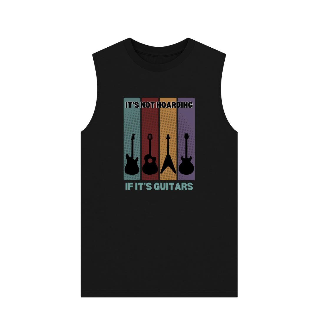 Black \"It's Not Hoarding If It's Guitars\" Mens Vest