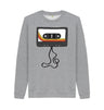 Light Heather Mens Unwound Cassette Graphic Sweatshirt