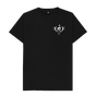 Black Combined Clef Heart Symbol Graphic Mens T-Shirt