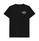Black Combined Clef Heart Symbol Graphic Mens T-Shirt