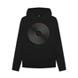 Black Womens Vinyl Record Outline Hoodie