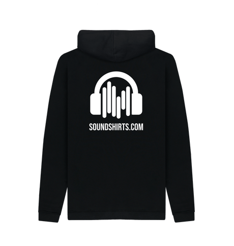 Black Printed Hoody Back