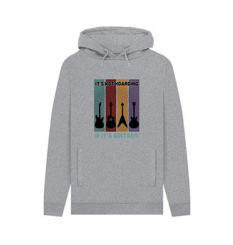 Light Heather \"It's Not Hoarding If It's Guitars\" Guitarist Mens Hoodie