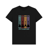 Black \"It's Not Hoarding If It's Guitars\" Mens T-Shirt