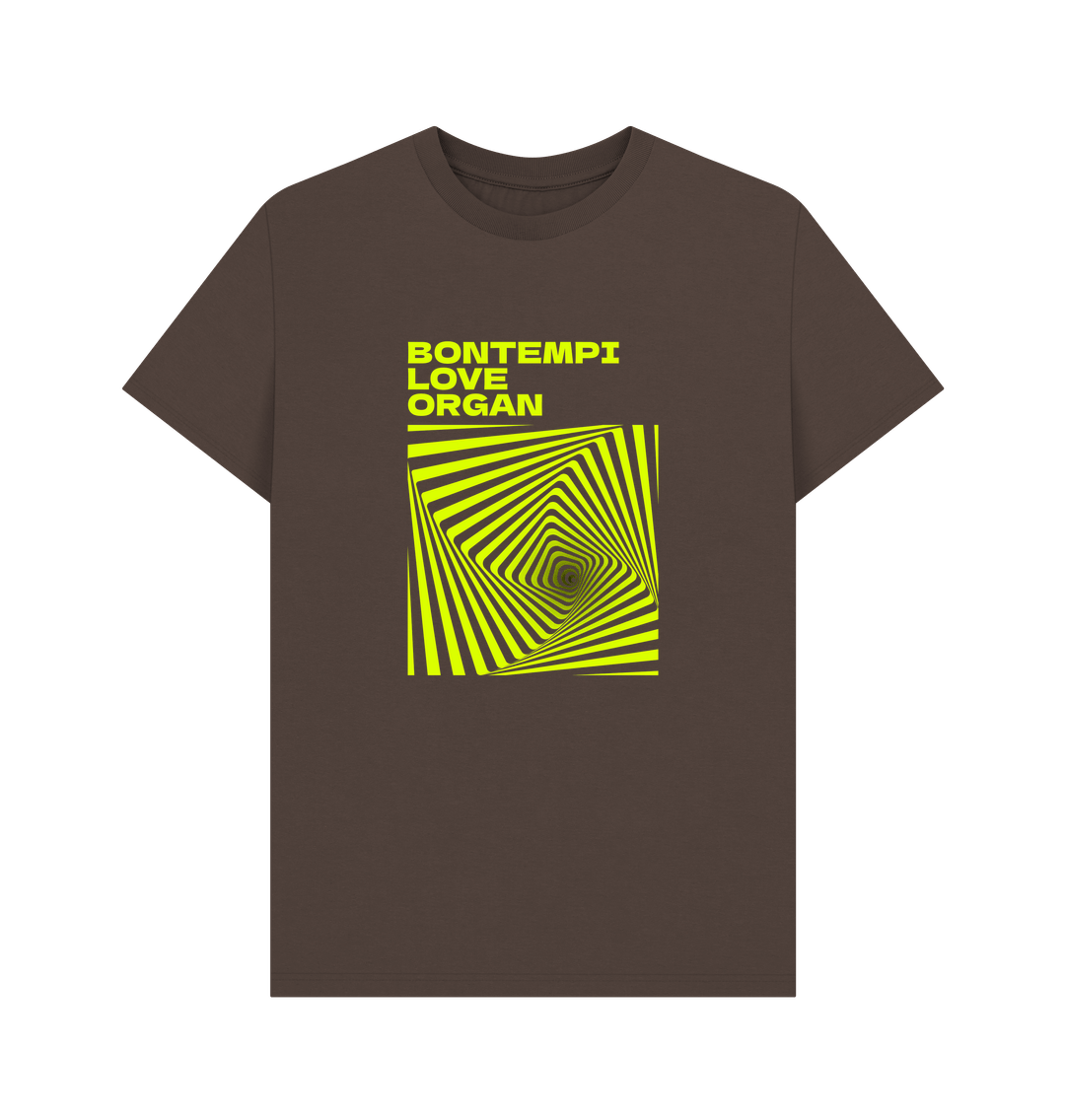 Chocolate Bontempi Love Organ Green & Green Graphic Mens T-Shirt