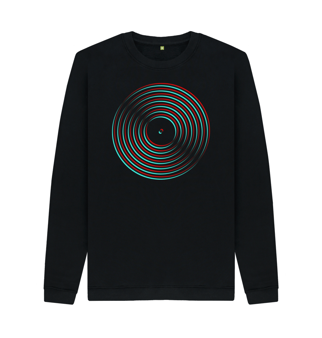Black Printed Sweater Front