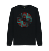 Black Printed Sweater Front