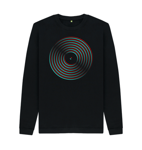 Black Printed Sweater Front