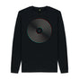 Black Mens Vinyl Record Outline Sweatshirt