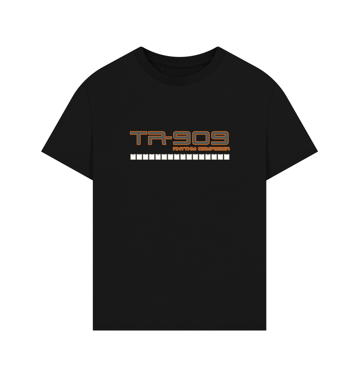 Black Printed T-shirt Front