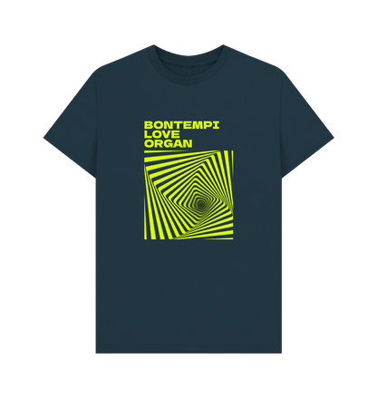 Denim Blue Bontempi Love Organ Green & Green Graphic Mens T-Shirt