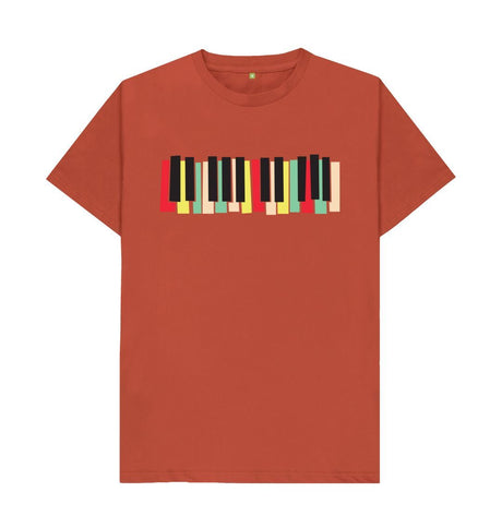Rust Colourful Keyboard Print T-Shirt