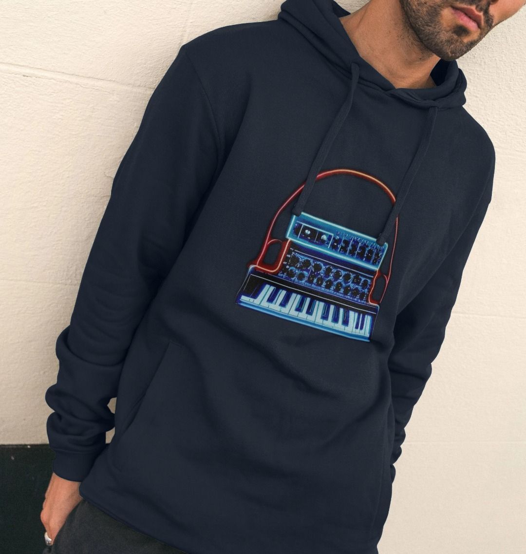 Neon Moog Style Synth Mens Hoodie